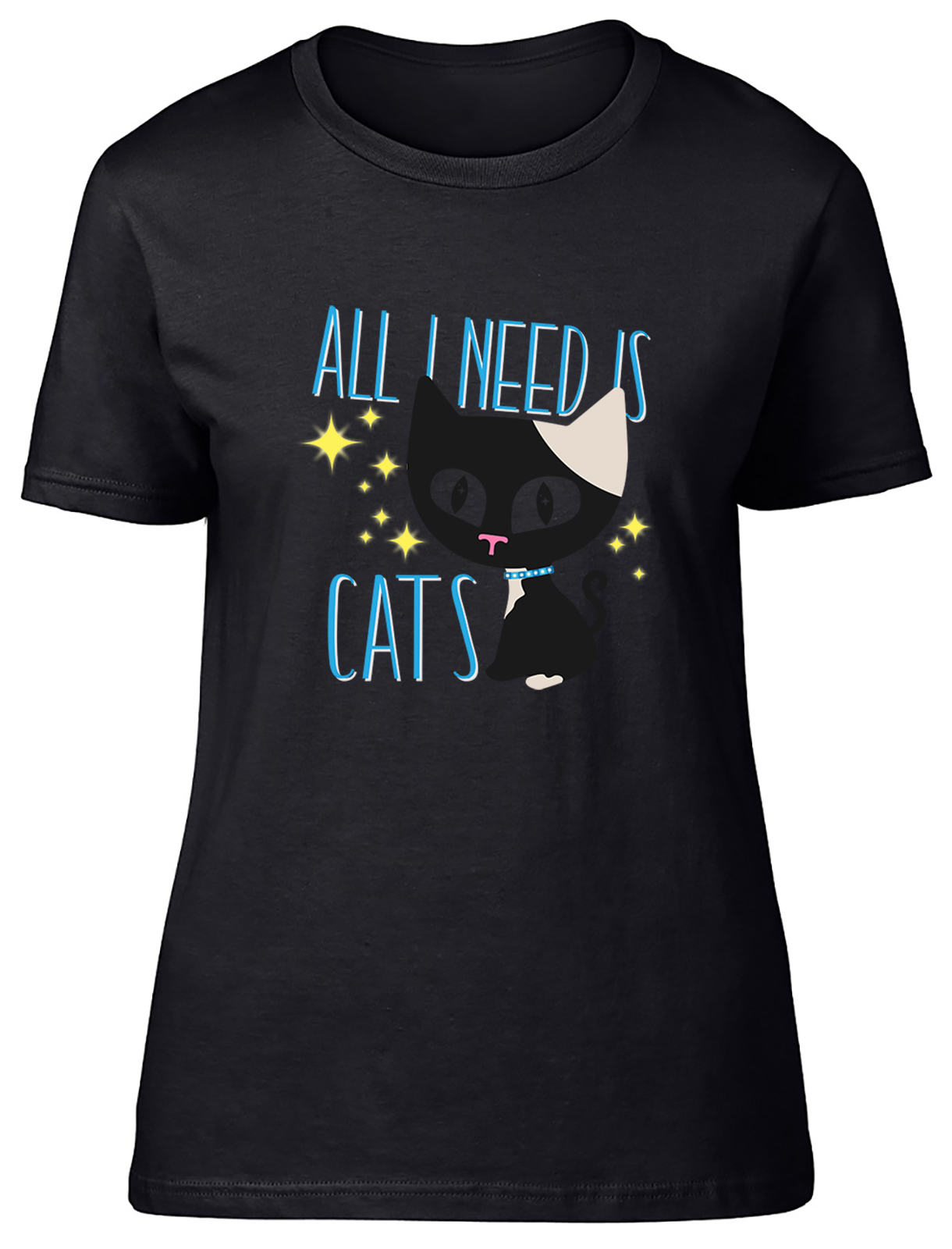 Black cat womens t shirt outlet